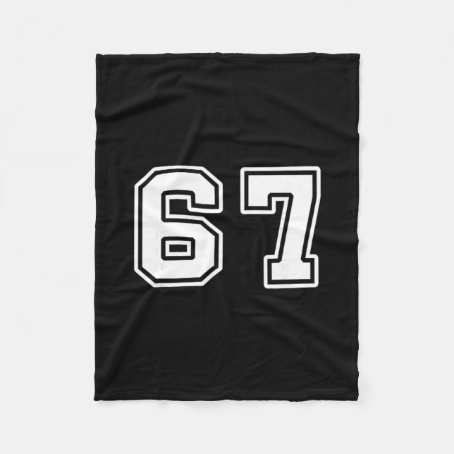 Six Seven 6 7 Meme 67  Fleece Blanket (Front)