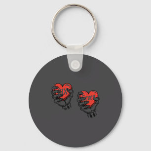 Six Seven 6 7 Meme 67 Skeleton Hand Valentine Cost Keychain