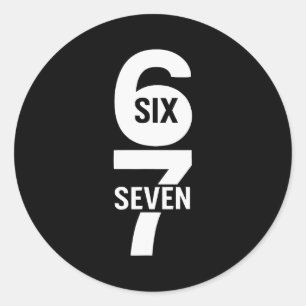 Six Seven 6 7 Meme  Classic Round Sticker