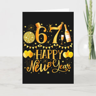 Six Seven 6 7 Meme Funny Happy New Year 67 2026 Card