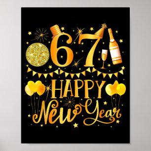 Six Seven 6 7 Meme Funny Happy New Year 67 2026  Poster