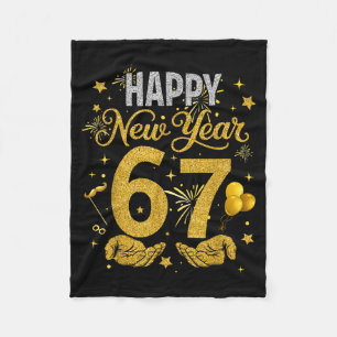 Six Seven 6 7 Meme Funny Happy New Year 67 Men Wom Fleece Blanket