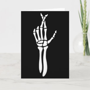 Six Seven 6 7 Meme Funny Skeleton Hands Sign Let's Card