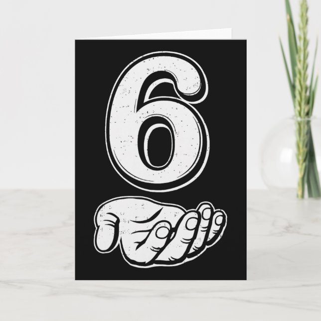 Six Seven 6 7 Meme Gen Alpha Slang 6 7 Hands Coupl Card (Front)