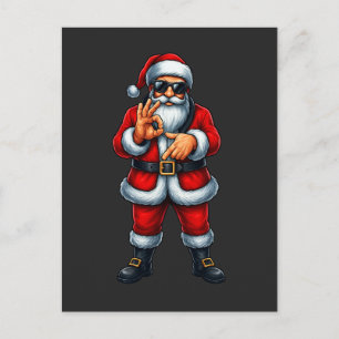  Six Seven 6 7 Meme Santa Christmas  Postcard