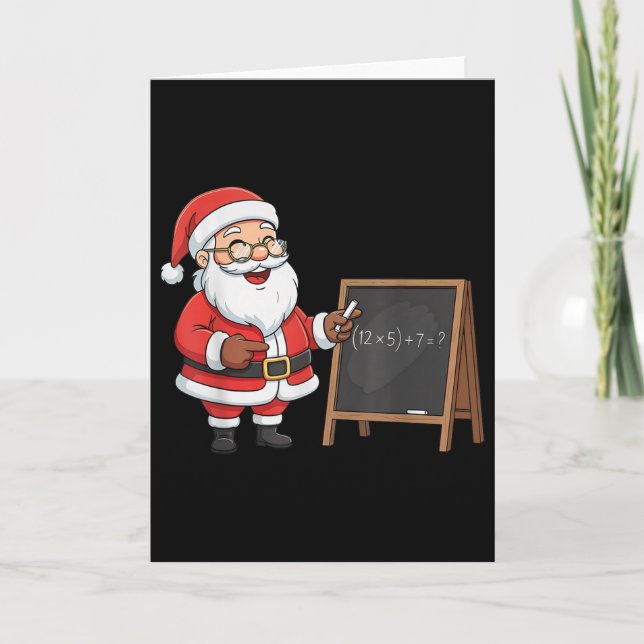 Six Seven 6 7 Meme Santa Christmas Xmas Teacher Nu Card (Front)