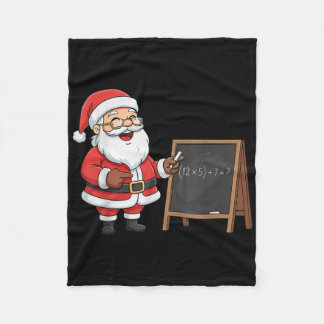 Six Seven 6 7 Meme Santa Christmas Xmas Teacher Nu Fleece Blanket