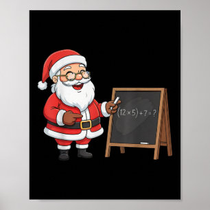Six Seven 6 7 Meme Santa Christmas Xmas Teacher Nu Poster