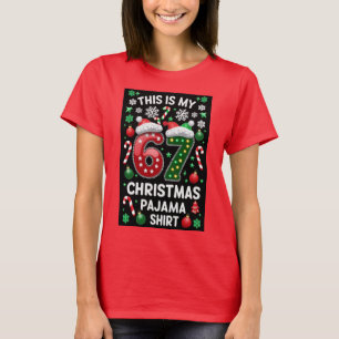 Six Seven 6 7 T-shirt de Noël Mème Chemise de Fête