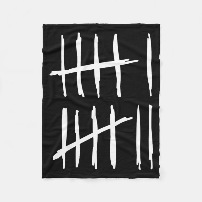 Six Seven 6 7 Tally Marks 67 Meme 6-7 Numbers Funn Fleece Blanket (Front)