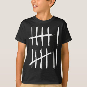 Six Seven 6 7 Tally Marks 67 Meme 6-7 Numbers Funn T-Shirt