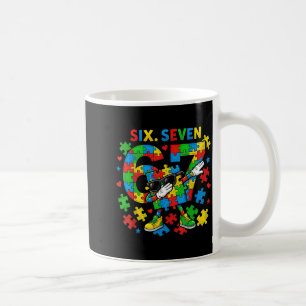 Six Seven Autism Awareness 67 Meme Autism Puzzle Coffee Mug