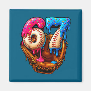 Six Seven Baseball Candy Drip 6-7 Meme  Magnet
