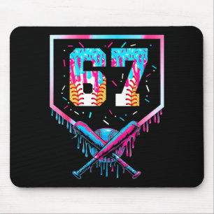 Six Seven Baseball Ice Cream Drip Cool 67 Gen Alph Mouse Pad