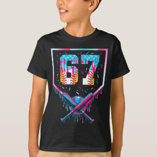 Six Seven Baseball Ice Cream Drip Cool 67 Gen Alph T-Shirt