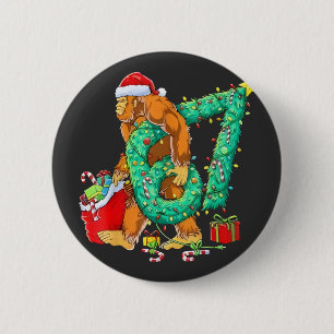 Six Seven Bigfoot 67 Sasquatch Meme Christmas 2 Inch Round Button