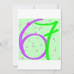 Six seven birthday invitation