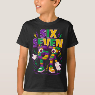 Six Seven Brainrot Italian Funny 67 Kids Mardi Gra T-Shirt