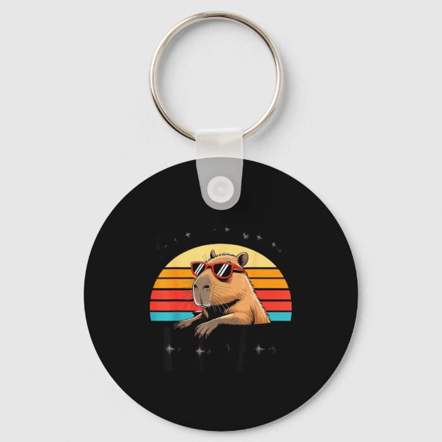 Six Seven Bruh 67 Meme Capybara  Keychain (Front)