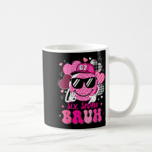 Six Seven Bruh 67 Meme Smile Face Valentines Boys Coffee Mug