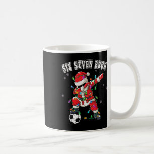 Six Seven Bruh Christmas Soccer Santa Dabbing Funn Coffee Mug