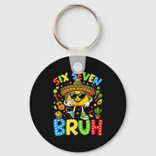 Six seven bruh cinco de mayo 67 meme taco keychain