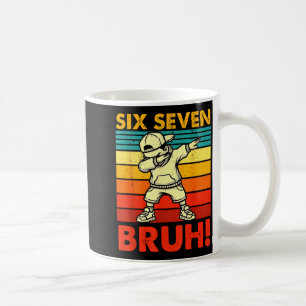 Six Seven Bruh Dabbing Boy Funny 67 Meme Gen Alpha Coffee Mug