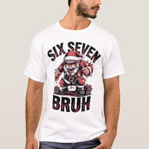 Six Seven Bruh Funny Heavy Metal Santa Shirt   Edg