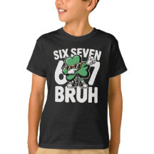 Six Seven Bruh Funny Irish Shamrock Dabbing