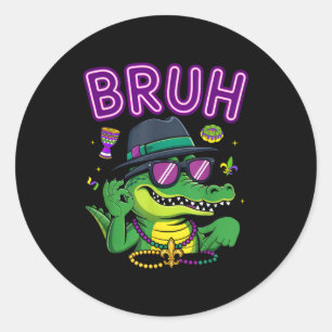 Six Seven Bruh Mardigator Alligator Classic Round Sticker