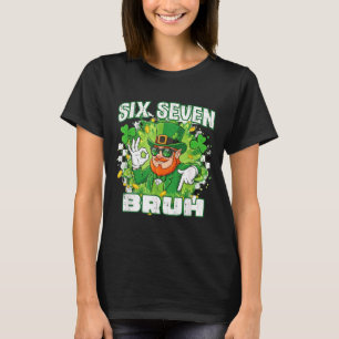 Six seven bruh st patricks day 6 7 meme 67 kids T-Shirt