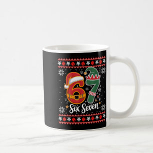 Six Seven Christmas 6 7 Ugly Christmas Sweater Boy Coffee Mug