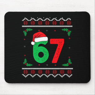 Six Seven Christmas 6 7 Ugly Christmas Sweater  Mouse Pad