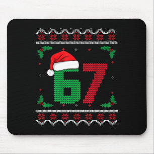 Six Seven Christmas 6 7 Ugly Christmas Sweater  Mouse Pad