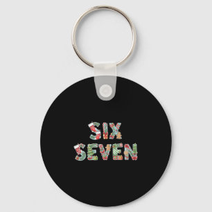 Six Seven Christmas Meme 67 Funny Holiday Men Wome Keychain