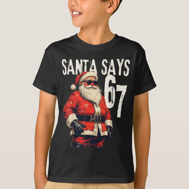 Six Seven Christmas Meme 67 Funny  T-Shirt (Front)