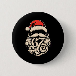 Six Seven Christmas Santa Meme 6 7 Holiday Humor D 2 Inch Round Button