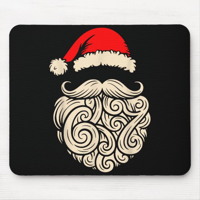 Six Seven Christmas Santa Meme 6 7 Holiday Humor D Mouse Pad (Front)