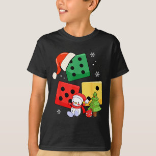 Six Seven Christmas Three Dice Santa Hat 67 Meme T-Shirt
