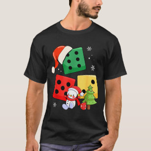 Six Seven Christmas Three Dice Santa Hat 67 Meme T-Shirt