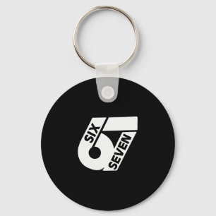 Six Seven Cool Meme 67 Funny Number  Keychain