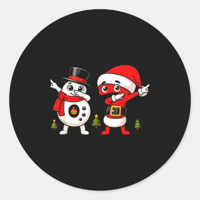 Six Seven Dabbing Cool Meme 67 Funny Dab Number  Classic Round Sticker (Front)