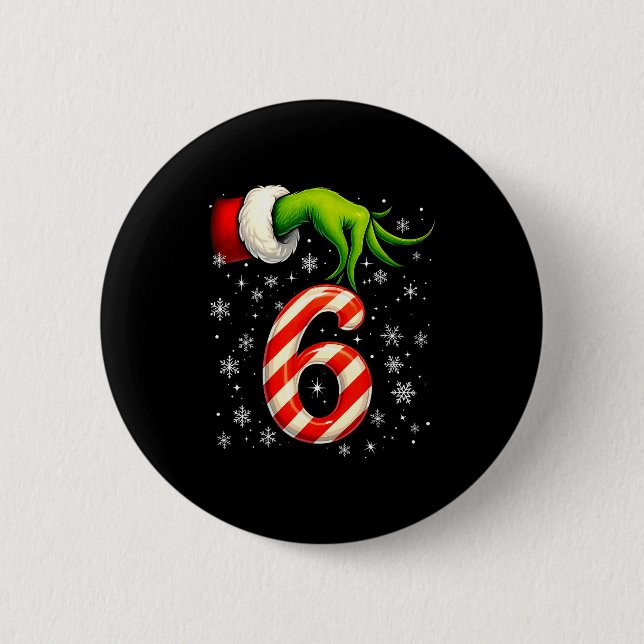 Six Seven Funny Christmas Couple Matching Meme  2 Inch Round Button (Front)