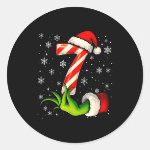 Six Seven Funny Christmas Couple Matching Meme Classic Round Sticker