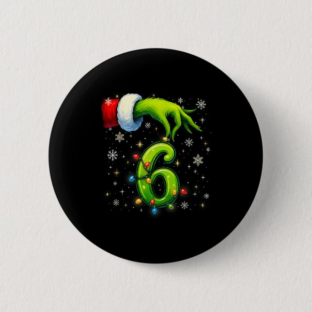 Six Seven Funny Christmas Meme Couple Matching  2 Inch Round Button (Front)