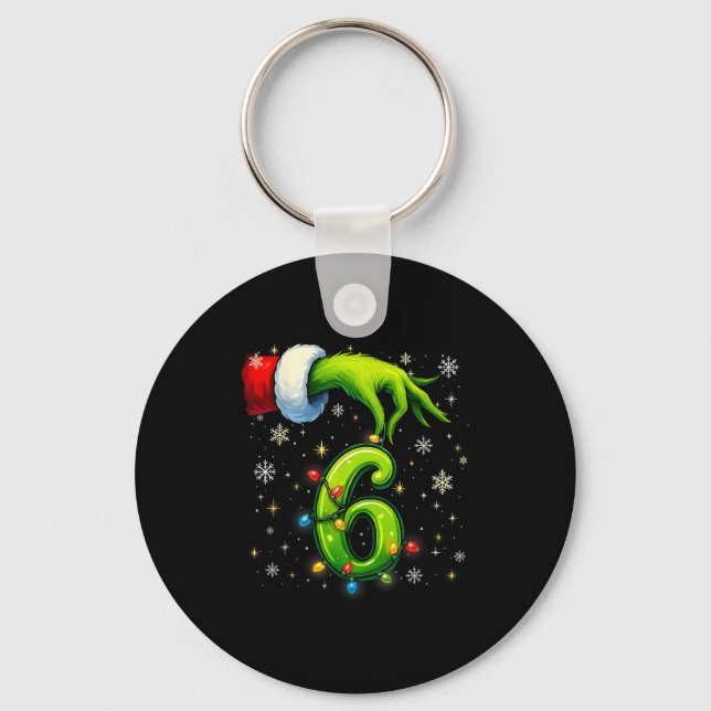 Six Seven Funny Christmas Meme Couple Matching  Keychain (Front)