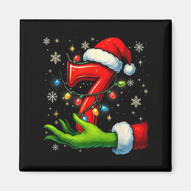 Six Seven Funny Christmas Meme Couple Matching  Magnet (Front)