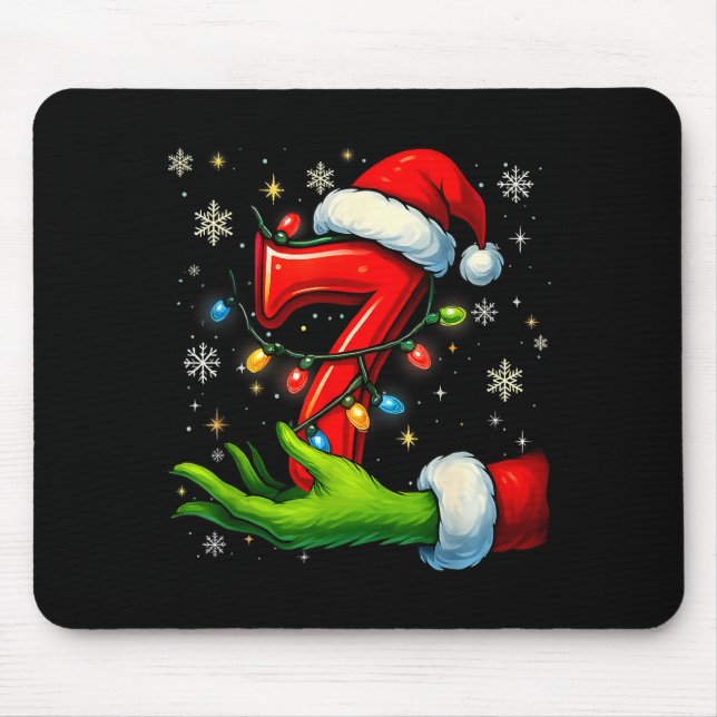 Six Seven Funny Christmas Meme Couple Matching  Mouse Pad (Front)