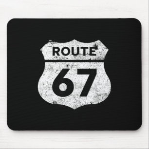 Six Seven Funny Route 67 Road Sign 6 7 Meme Men Wo Mouse Pad