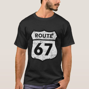 Six Seven Funny Route 67 Road Sign 6 7 Meme Men Wo T-Shirt